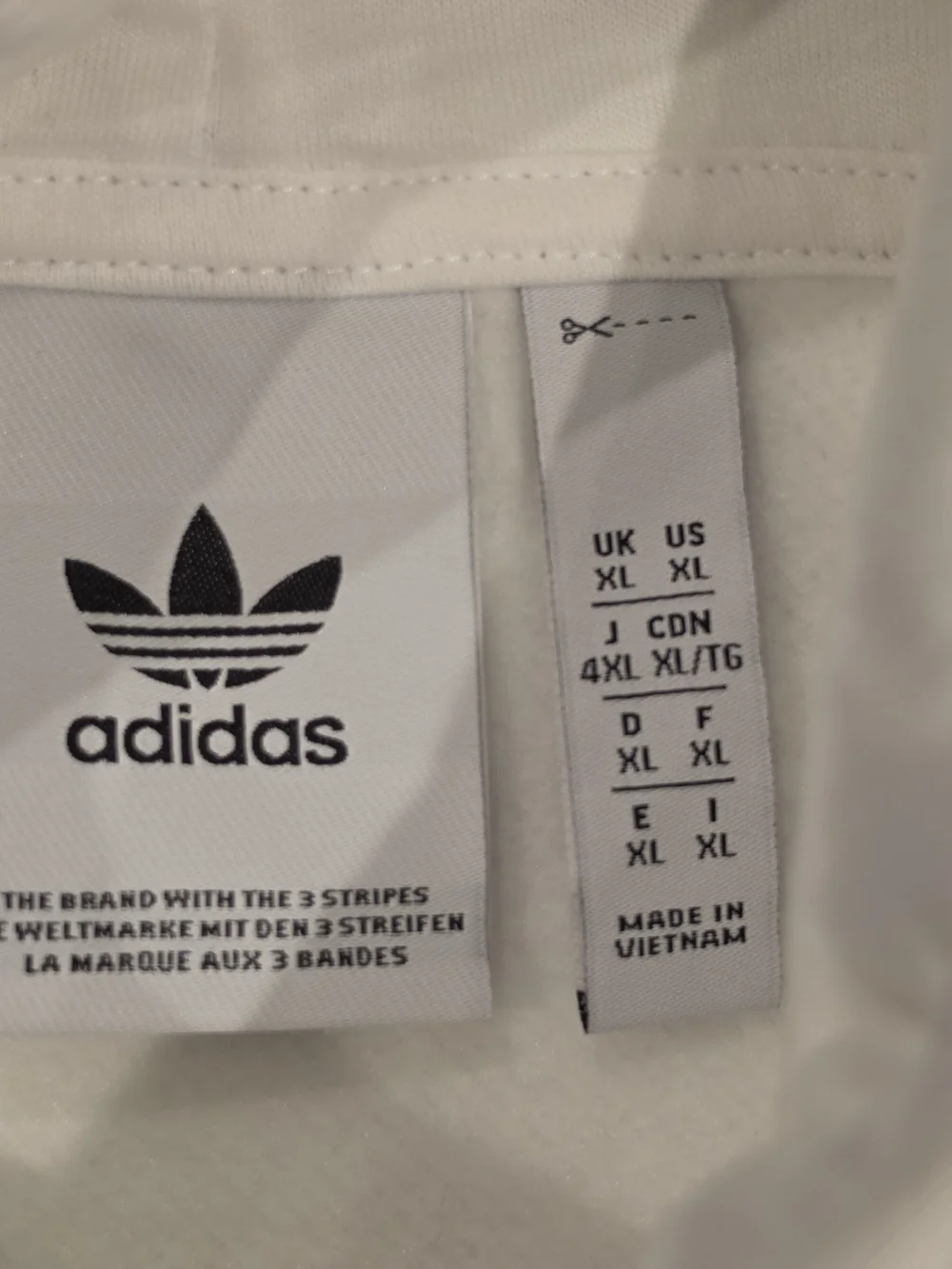 XL, Adidas Men's White Trefoil Hoodie